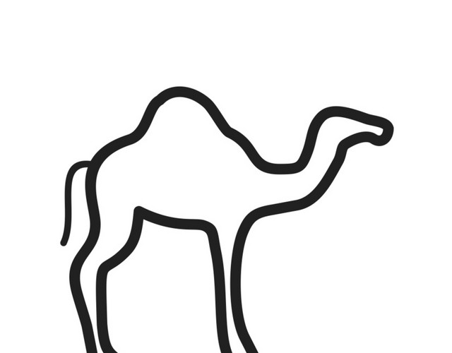 黑色的骆驼矢量元素