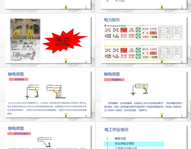 蓝色电工作业安全培训PPT电工PPT