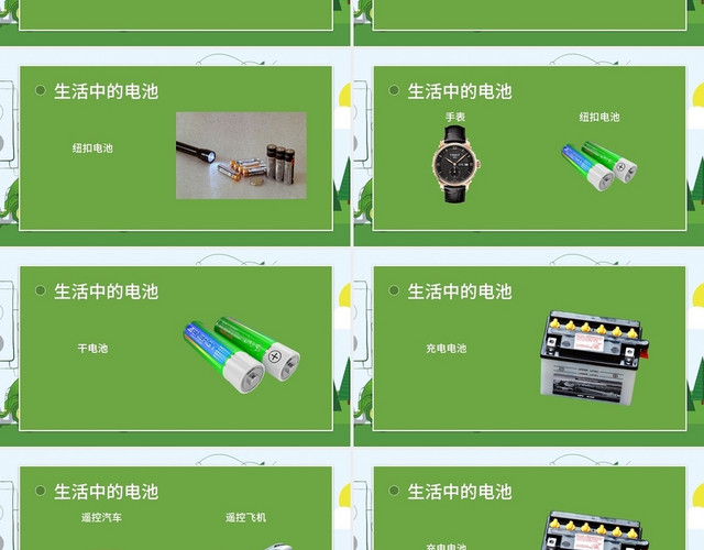 绿色电池趣味科学小实验PPT模板