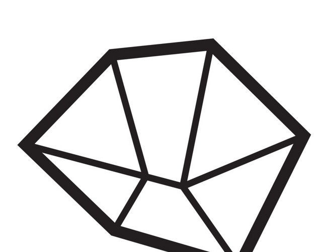 手绘黑色线条几何图案