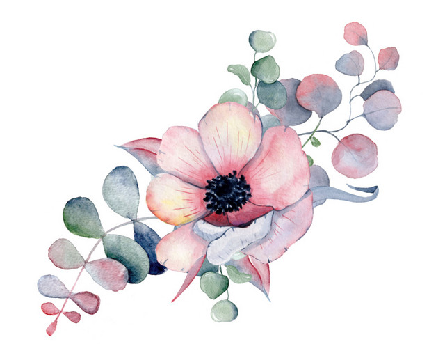 彩色清新装饰花朵素材