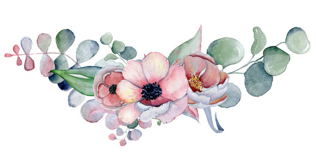 彩色清新装饰花朵素材