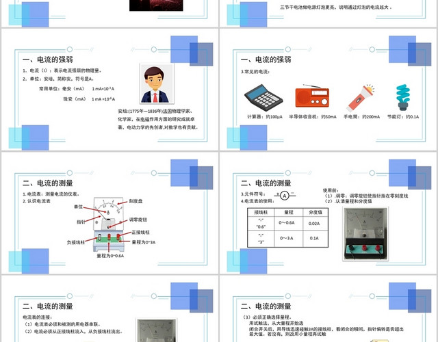 白色极简风九年级物理电流电路PPT模板