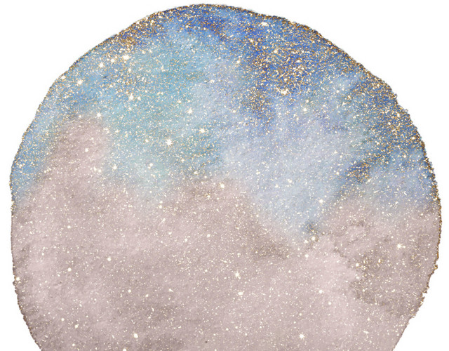 星空配色手绘水彩