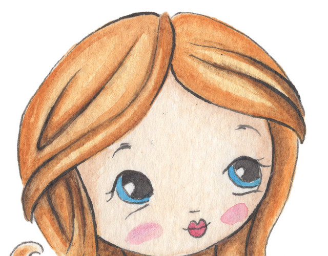 女孩涂鸦矢量图素材
