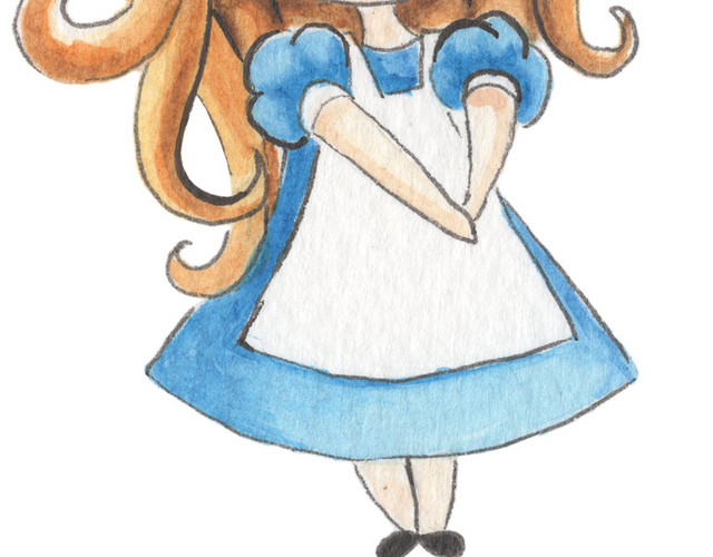 女孩涂鸦矢量图素材