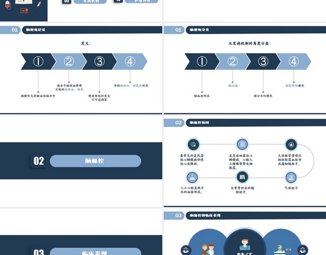 蓝色卡通医疗工作汇报医疗护理医疗查房主题PPT模板