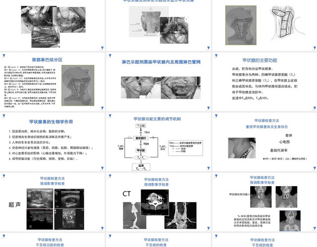 白色背景甲状腺护理PPT