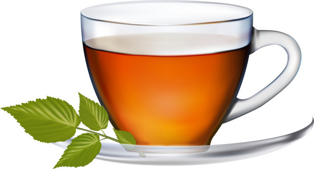玻璃杯红茶素材