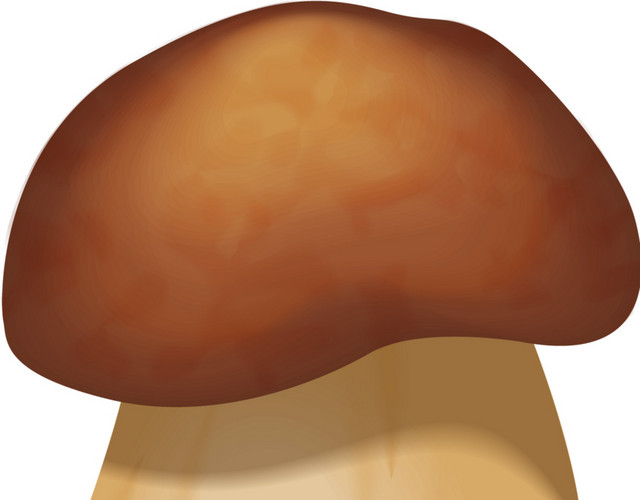 咖色蘑菇卡通素材