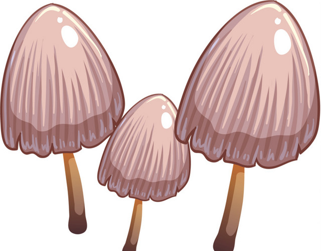 伞形蘑菇卡通素材