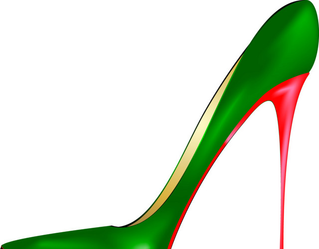 尖头细跟高跟鞋素材下载