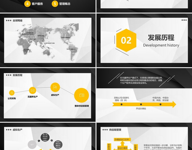 黑色黄色典雅大气商务介绍XX公司案例分析PPT