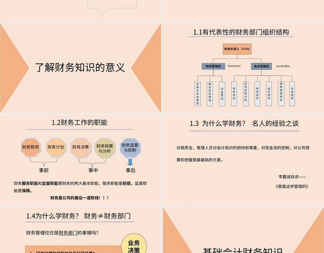 红色商务风说课课件企业管理层基础财务知识培训PPT模板