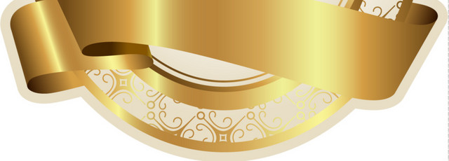 金色欧式花纹边框矢量图