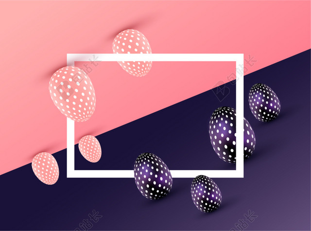 矢量撞色彩蛋背景素材