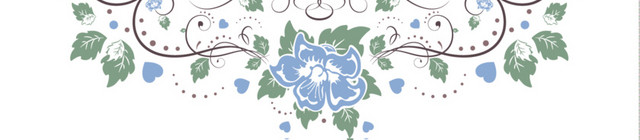 蓝色清新花藤藤蔓花边边框