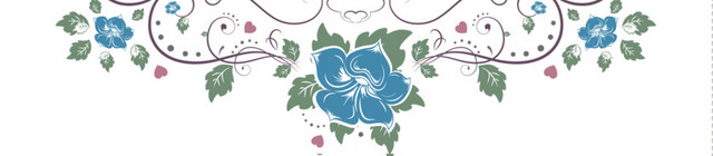 蓝色小花清新花藤藤蔓花边边框