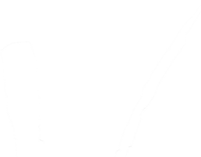 白色手写字母V素材