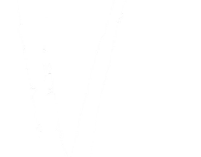 白色手写字母V素材