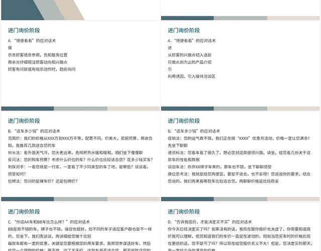 绿色简约风销售话术销售价格谈判专题培训PPT模板
