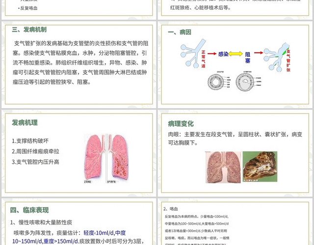 绿色简约风支气管扩张病人的护理PPT模板