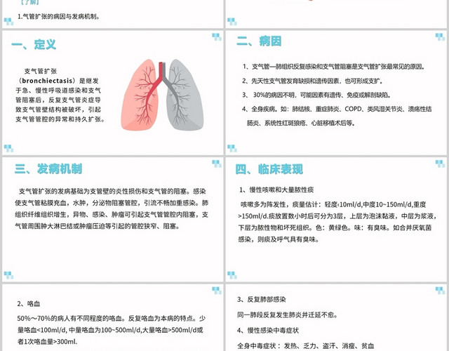蓝色支气管扩张支气管扩张PPT