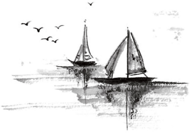 中国山水水墨画