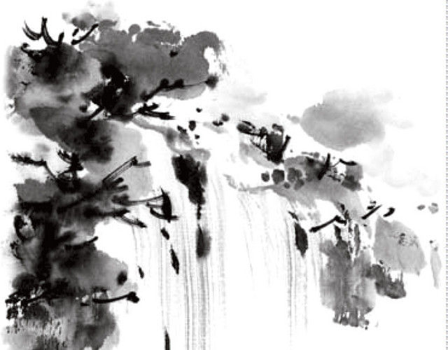 中国山水水墨画