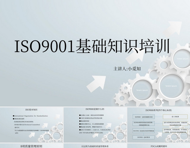 工业 ISO9001质量管理体系培训教程PPT