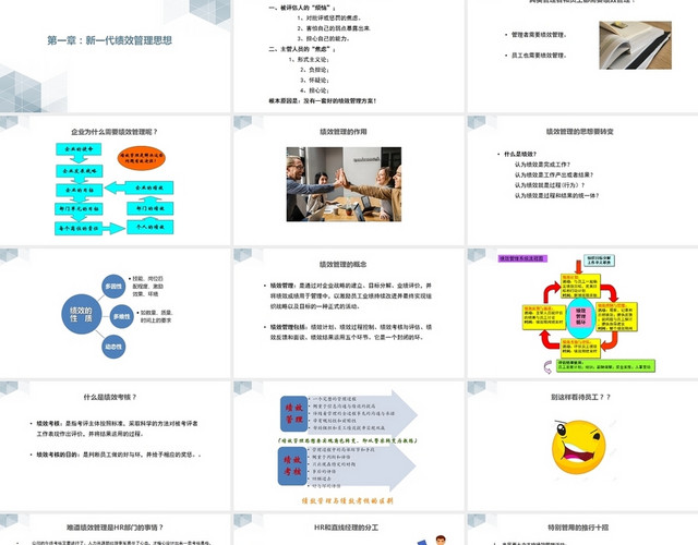 浅绿色基于战略为导向的绩效管理战略管理