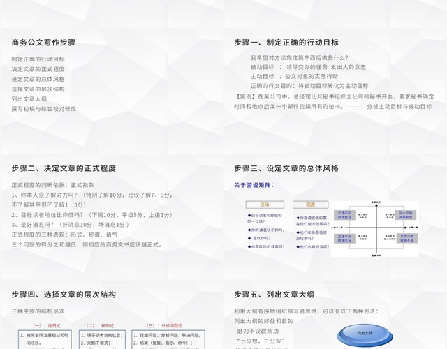 灰色简约风公文写作培训商务行政公文写作PPT模板