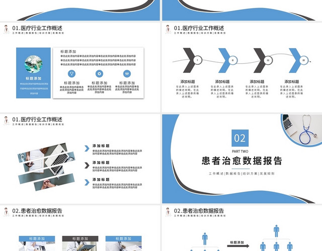 医院医疗医生工作汇报总结PPT模板