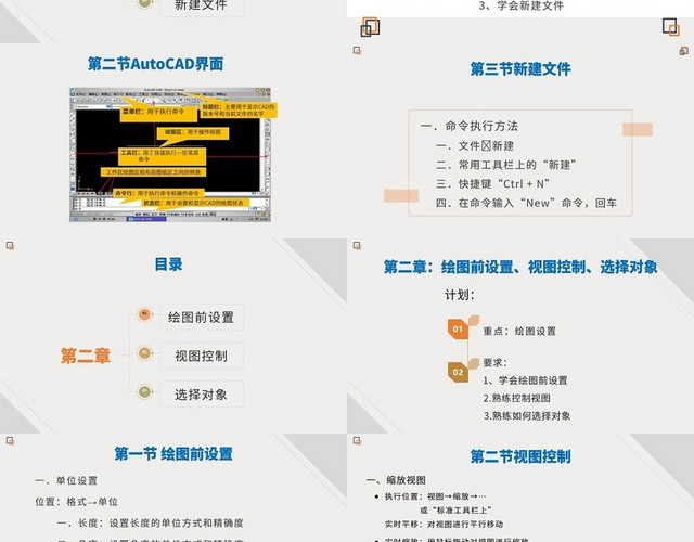 橙色CAD绘图基础知识教学课件