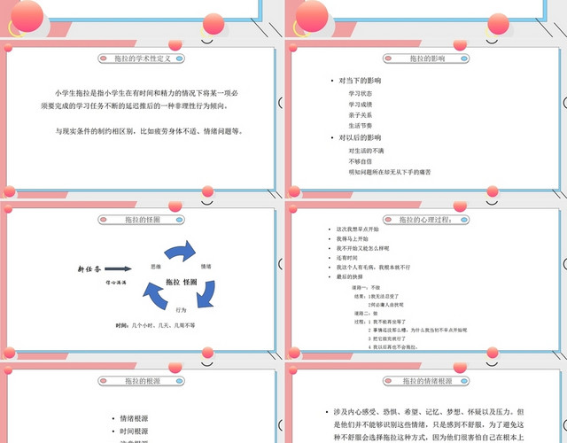 粉色小学生如何客服拖拉的习惯家庭教育培训讲座