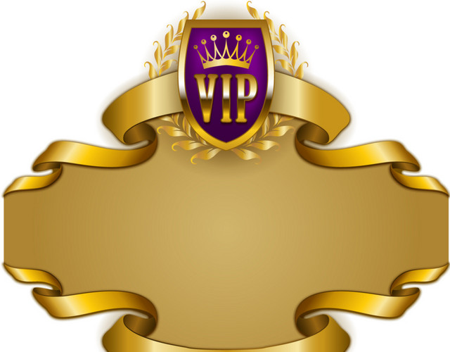 立体金色VIP商标素材