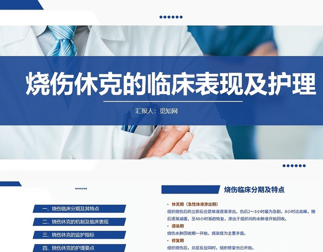 蓝色烧伤休克的临床表现及护理烧伤护理查房