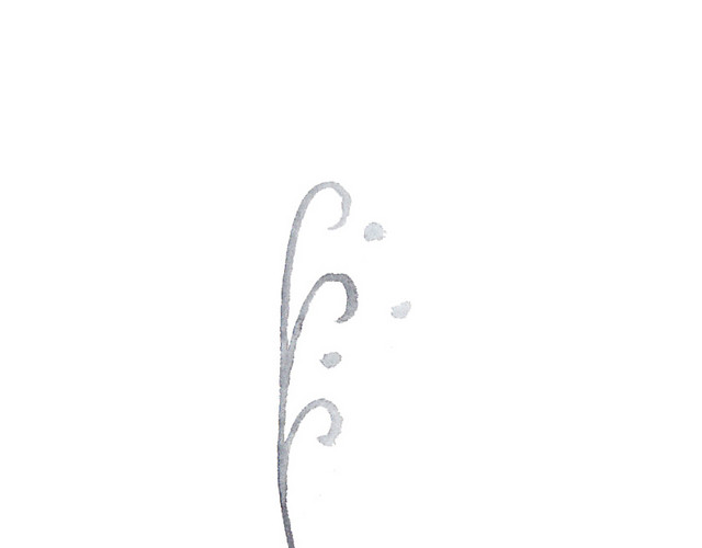 曲线枝条墨痕手绘叶子植物植被素材