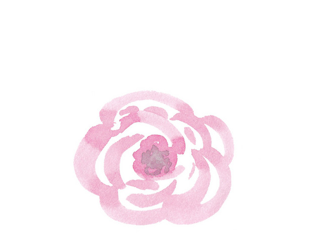 粉红色手绘花瓣植物素材