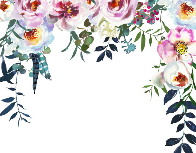唯美手绘花朵