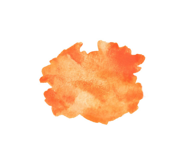 水彩橙色烟雾