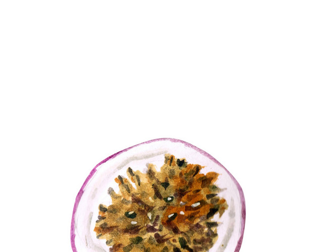 切开的百香果