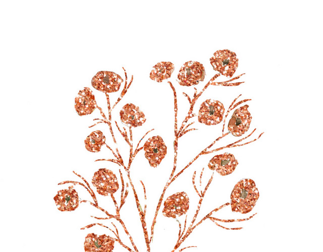 金粉花枝素材