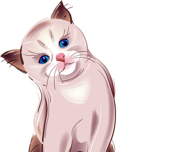 水彩小猫