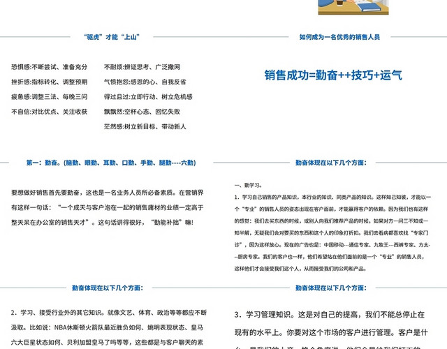 蓝色商务风销售培训企业培训PPT模板