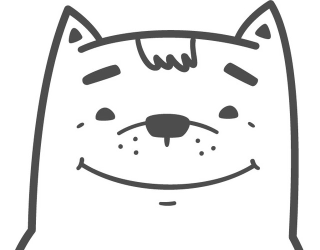卡通简笔画动物矢量元素