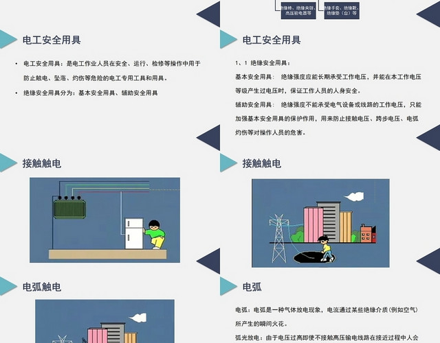 蓝色安全用具与检修安全电工培训PPT