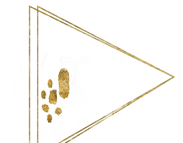 金色的笔刷矢量元素