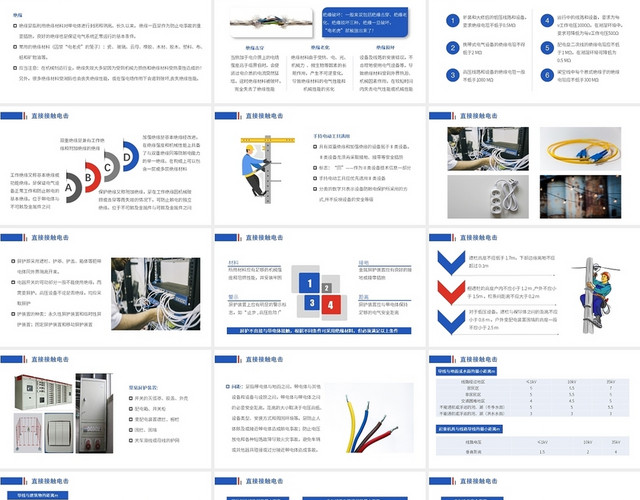 蓝色商务风电气安全培训电气安全培训PPT模板