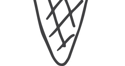 黑白卡通冰淇淋简笔画矢量素材